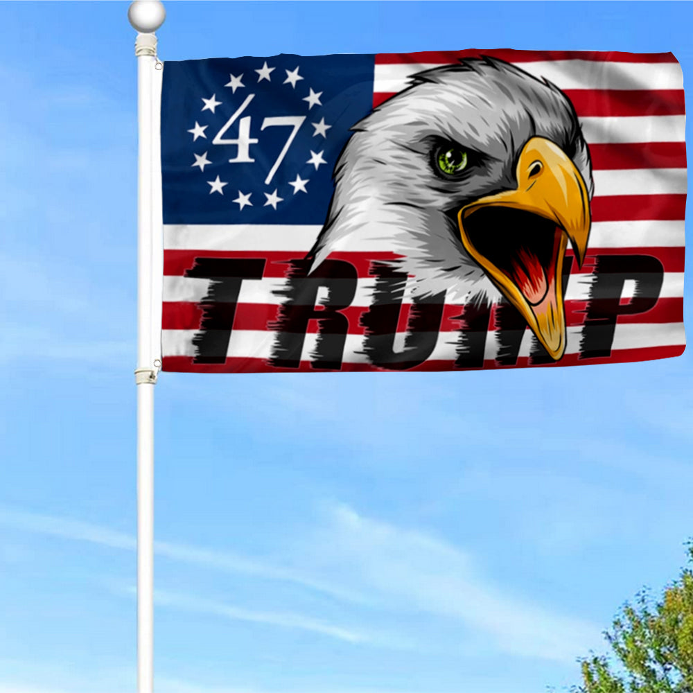 Fyon Trump 47 Star 2024 Eagle Flag Banner