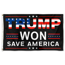 Fyon Trump Won Dem Cheated Black Save USA Flag Indoor and Outdoor Banner