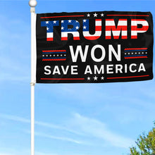 Fyon Trump Won Dem Cheated Black Save USA Flag Indoor and Outdoor Banner