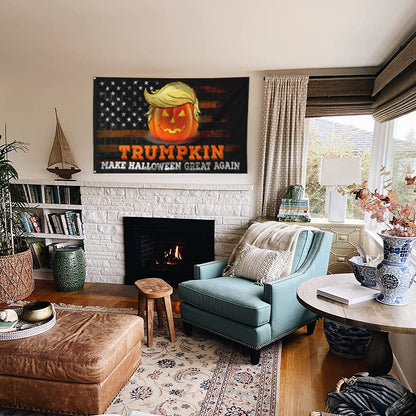 Fyon Trumpkin Make Halloween Great Again Halloween Flag Indoor and outdoor banner