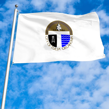 Fyon Tulsa, Oklahoma flag(1973–2018) banner