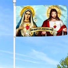 Fyon Two Hearts Of Jesus And Mary Flag 41316  Indoor and outdoor banner