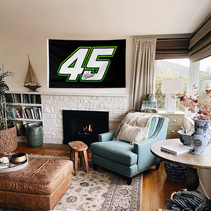 Fyon Tyler Reddick #45 Racing Car Flag Indoor and Outdoor Banner