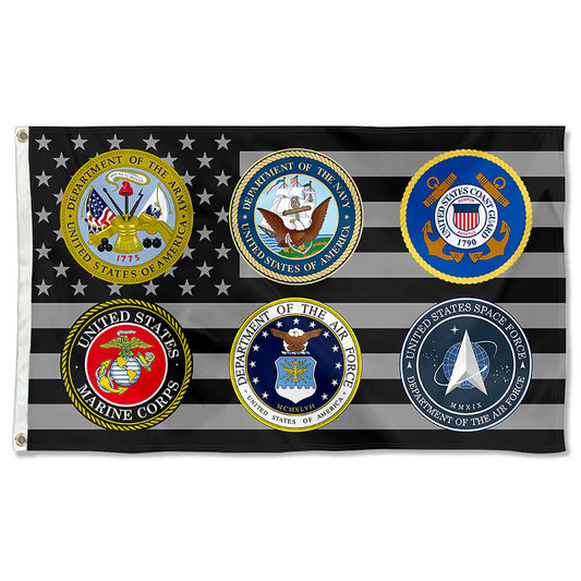 Fyon U.S. Armed Forces Military Branches Appreciation Support Flag Indoor and outdoor banner