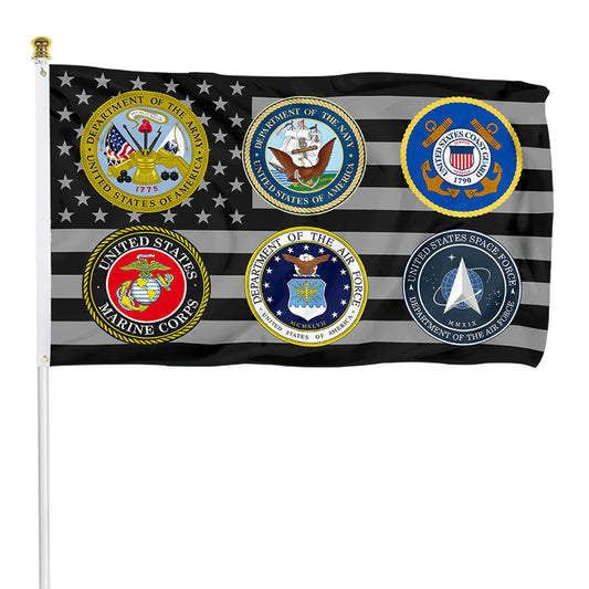 Fyon U.S. Armed Forces Military Branches Appreciation Support Flag Indoor and outdoor banner