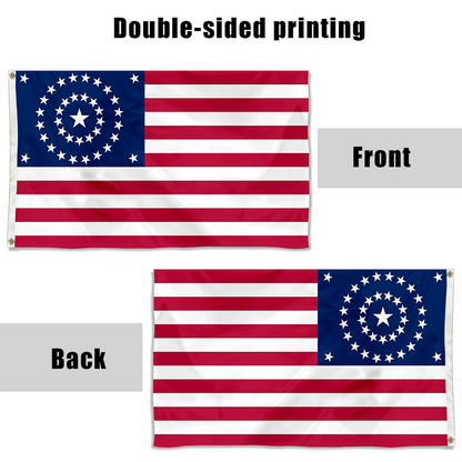 Fyon US 38 Star Flag Concentric Circles Indoor and outdoor banner