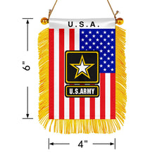 USA The Army Mini Car Rearview Mirror Flag Banner  -2PC