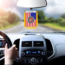 USA The NAVY Mini Car Rearview Mirror Flag Banner  -2PC