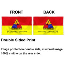 Fyon US Army 8th Armored Division Thundering Herd Flag Banner