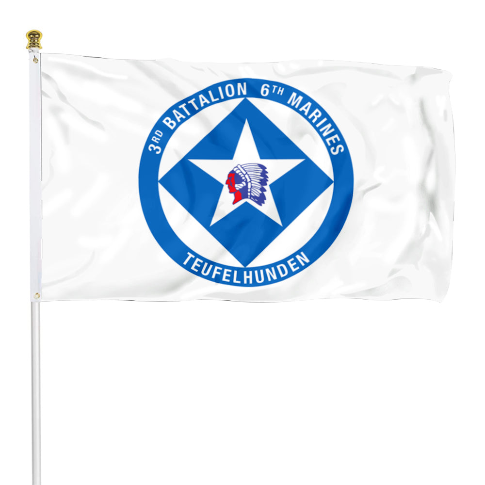 Fyon USMC 3rd Battalion 6th Marines Flag Banner
