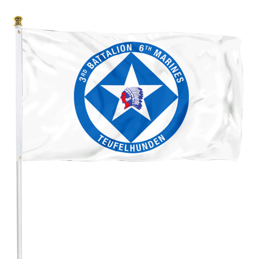 Fyon USMC 3rd Battalion 6th Marines Flag Banner