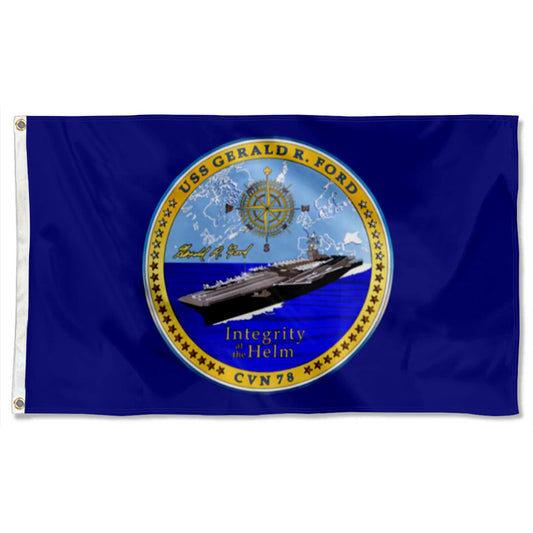 Fyon Uss Gerald R.Ford(CVN-78) Flag Indoor and outdoor banner