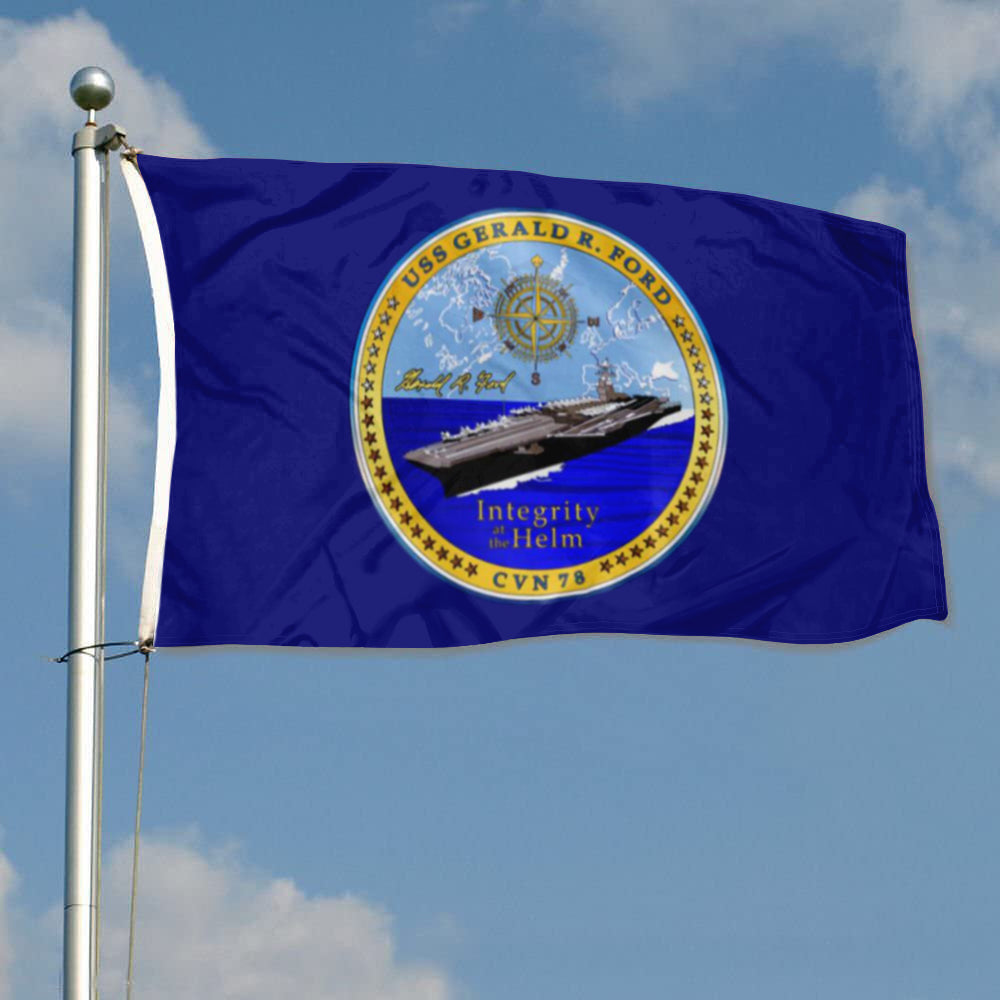 Fyon Uss Gerald R.Ford(CVN-78) Flag Indoor and outdoor banner