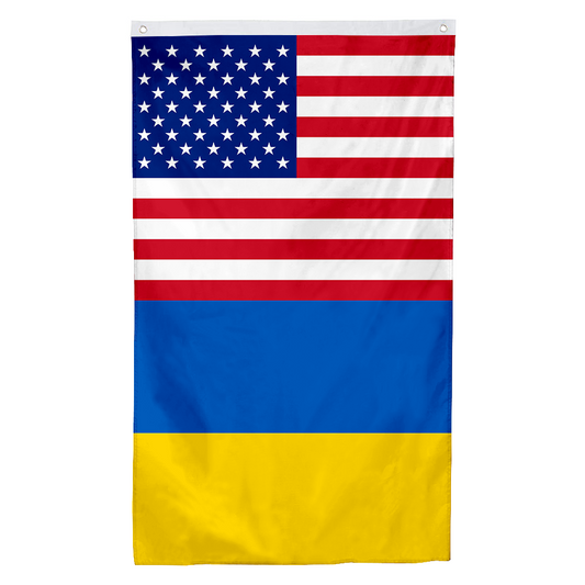 Fyon US Ukrainian Friendship Flag Indoor and outdoor banner