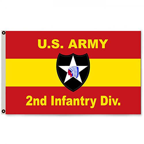 US Army 2rd Infantry Division Flag Banner Man Cave