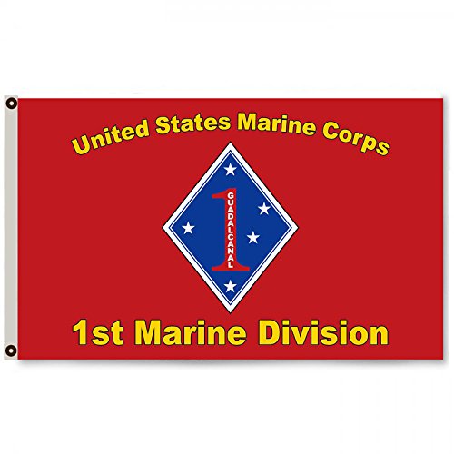 US Marine Corps 1st Marine Division Flag Banner Man Cave