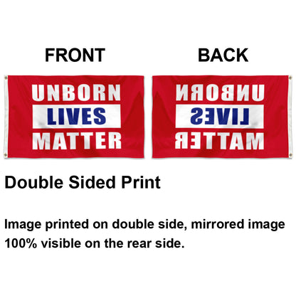 Fyon Unborn Lives Matter Flag  Indoor and Outdoor Banner