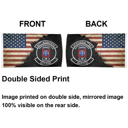 Fyon Us 82nd Airborne Paratrooper Veteran Flag Indoor and outdoor banner 2240910