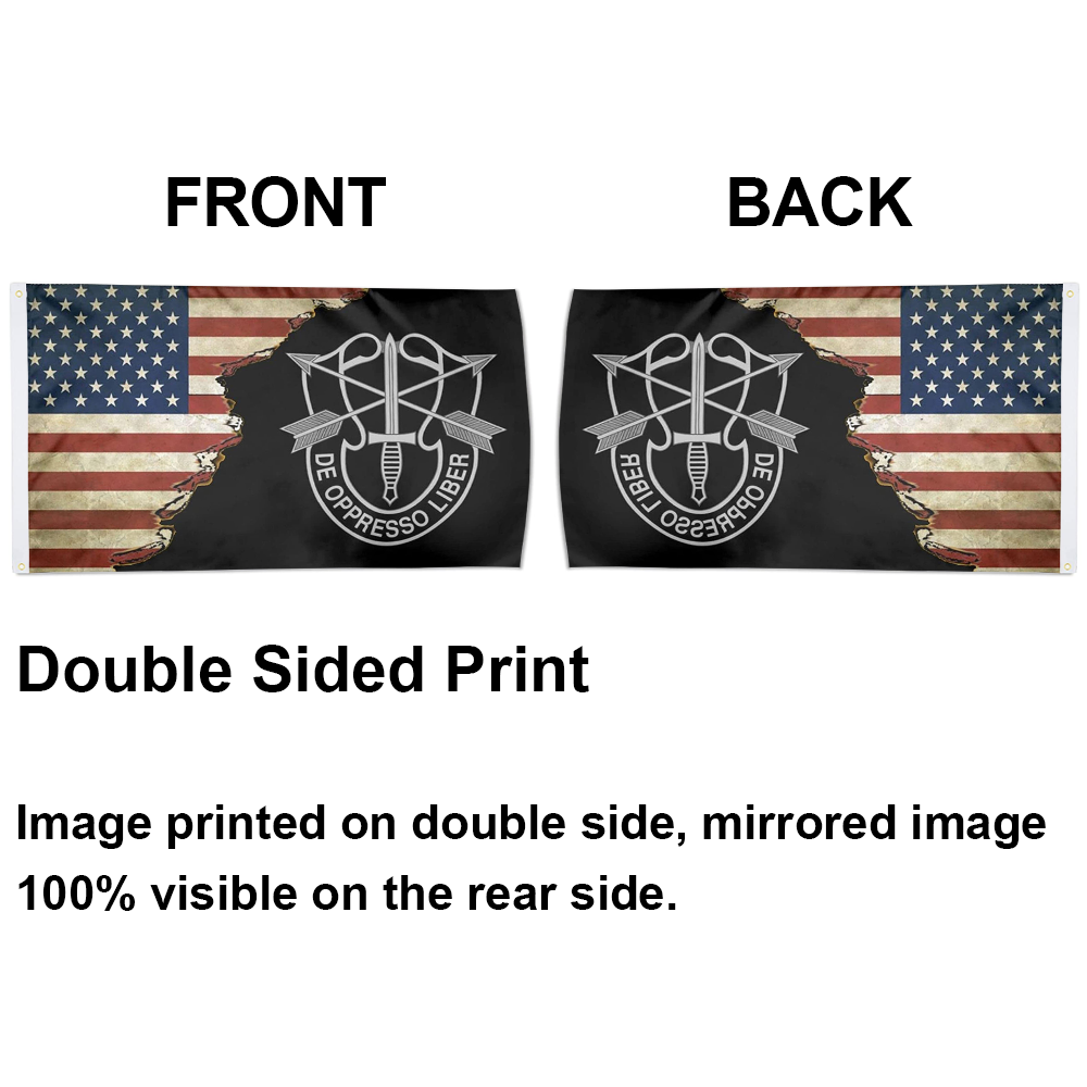 Fyon Us Army Special Forces De Oppresso Liber Flag Indoor and outdoor banner 224116