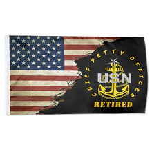 Fyon Us Navy Senior Chief Petty Officer Retired Flag Indoor and outdoor banner 2241112