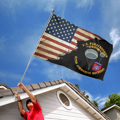 Fyon Us Paratrooper 82nd Airborne Division Wo Shadow Flag Indoor and outdoor banner 2241113