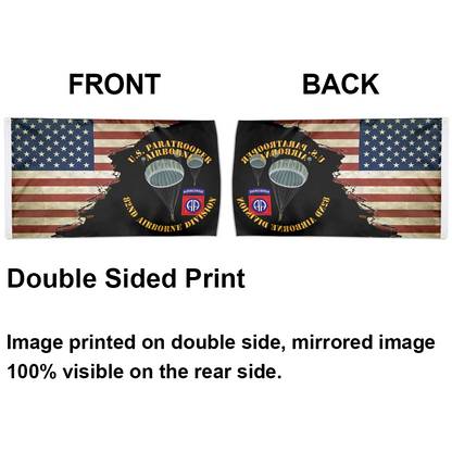 Fyon Us Paratrooper 82nd Airborne Division Wo Shadow Flag Indoor and outdoor banner 2241113