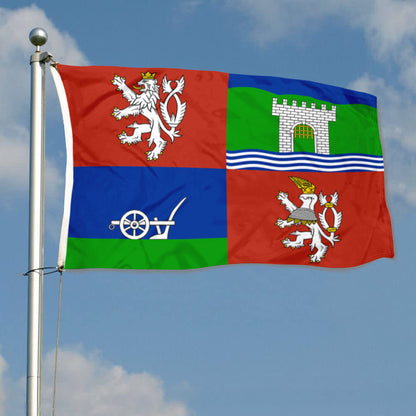 Fyon Usti nad Labem Region, Czechia Flag Indoor and outdoor banner