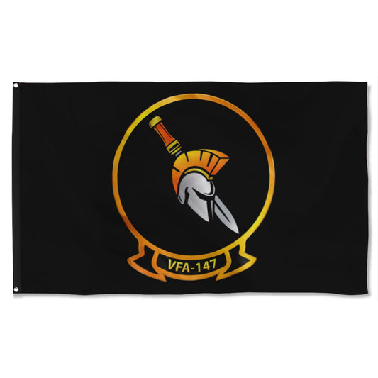 Fyon VFA-147 Argonauts Flag Black Indoor and outdoor banner