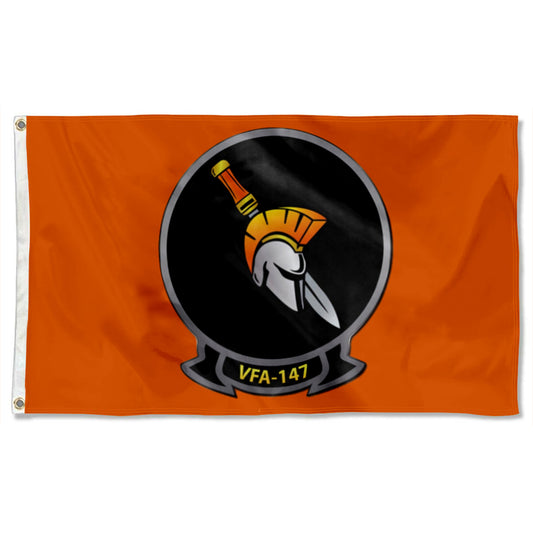 Fyon VFA-147 Argonauts Flag Orange Indoor and outdoor banner
