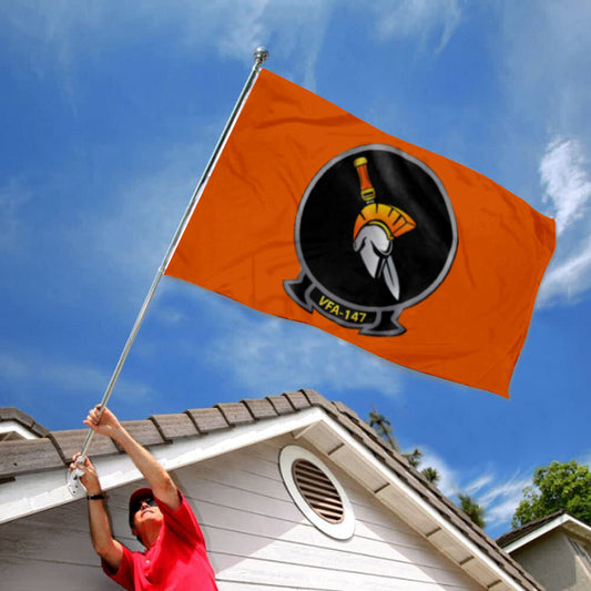 Fyon VFA-147 Argonauts Flag Orange Indoor and outdoor banner