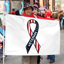 Fyon Veteran Ribbon America Flag Indoor and outdoor banner