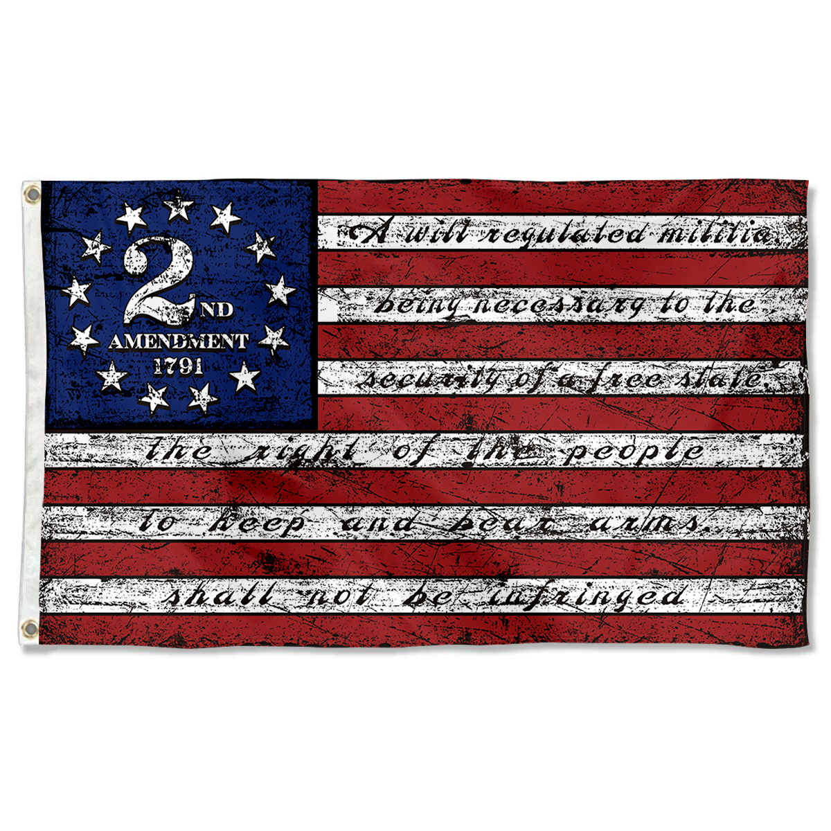 Fyon Vintage 2nd Second Amendment 1791 American Flag Banner