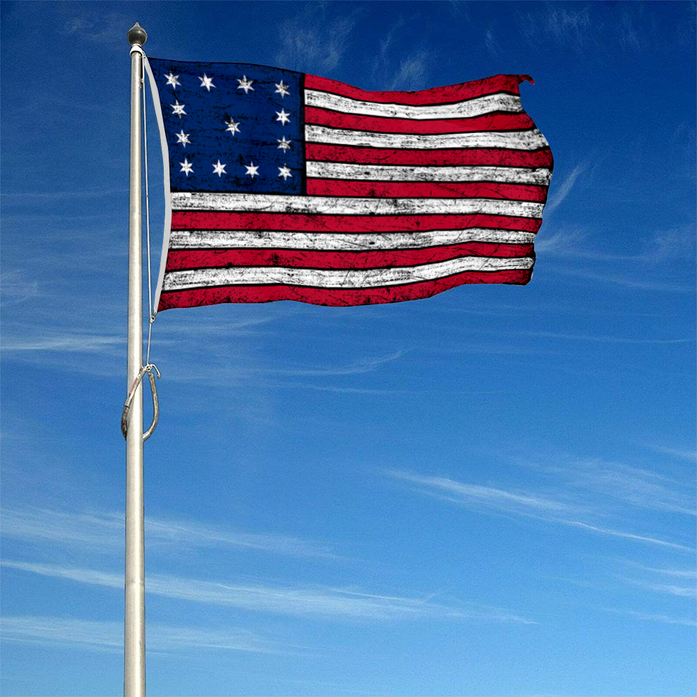 Fyon Vintage John Trumbull's Depiction the USA United States flag  Banner