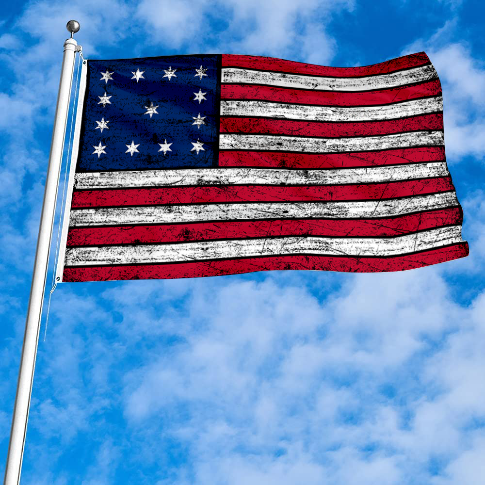 Fyon Vintage John Trumbull's Depiction the USA United States flag  Banner