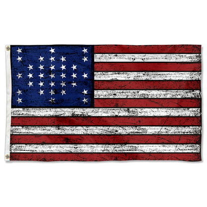 Fyon Vintage the United States US 33 Star Fort Sumter Flag Banner