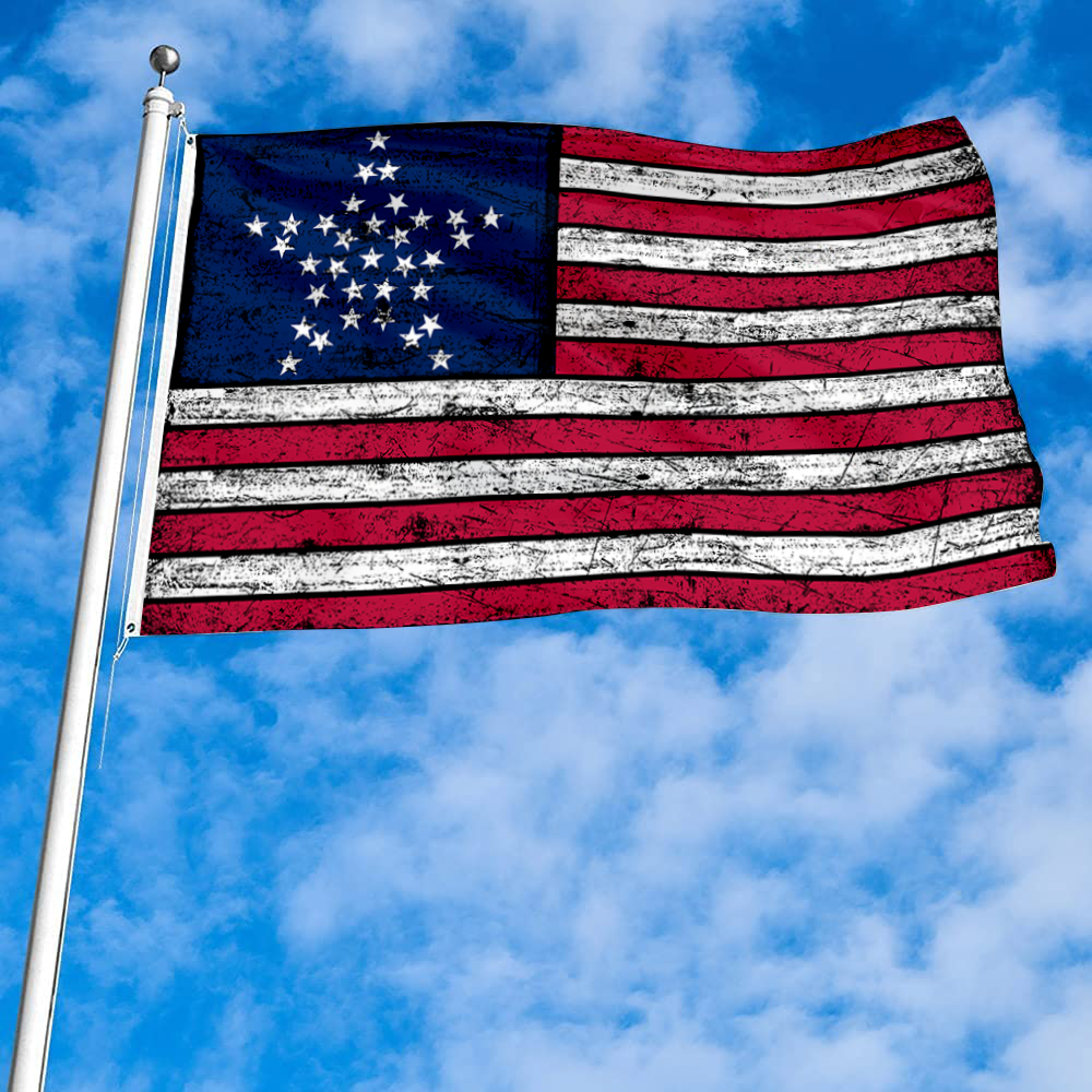 Fyon Vintage the United States US 33 Star GreatStar Flag Banner