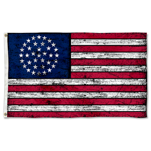 Fyon Vintage the United States flag US 36 Star Wagon Wheel Flag Banner