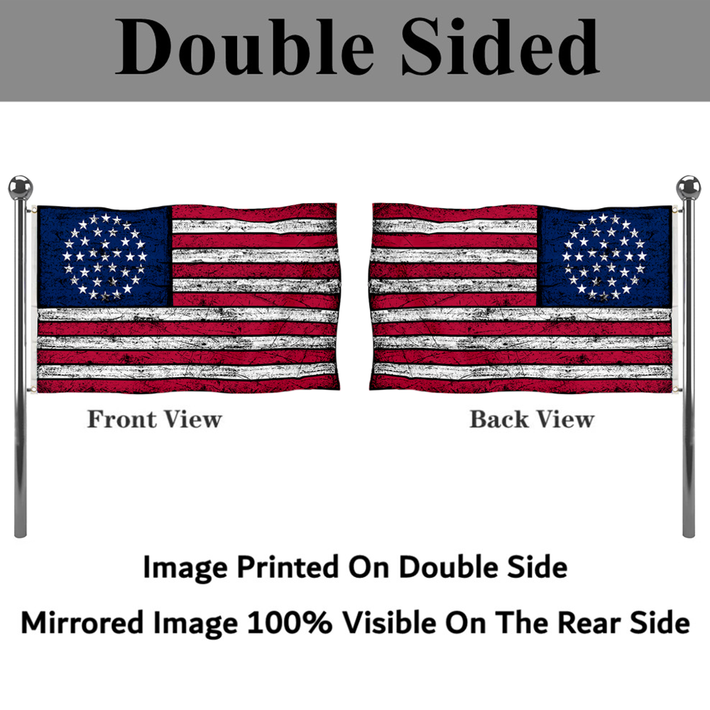 Fyon Vintage the United States flag US 36 Star Wagon Wheel Flag Banner