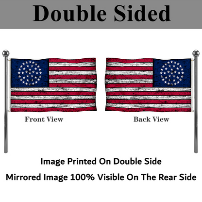 Fyon Vintage the United States flag US 36 Star Wagon Wheel Flag Banner