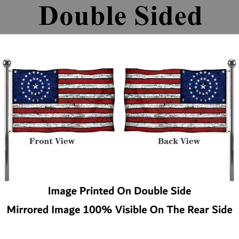 Fyon Vintage the United States flag US 38 Star Flag Banner