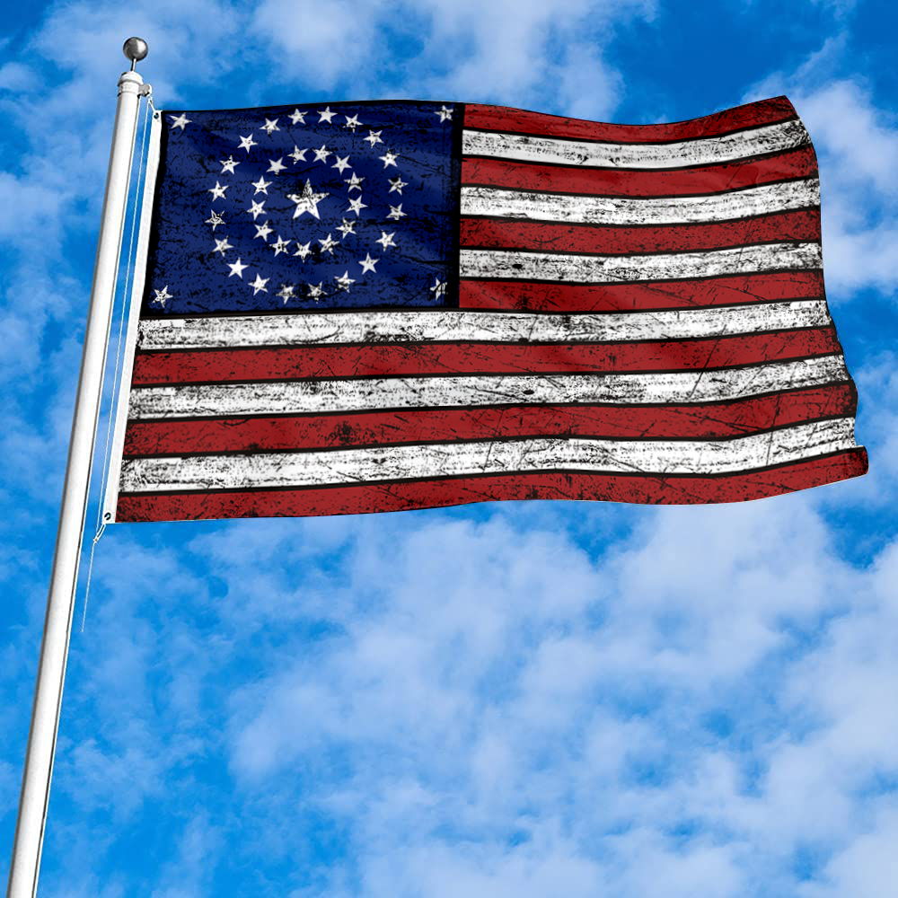 Fyon Vintage the United States flag US 38 Star Flag Banner