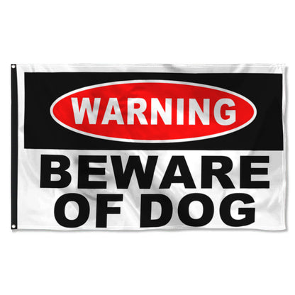 Fyon Warning Beware of DOG Flag  Indoor and Outdoor Banner