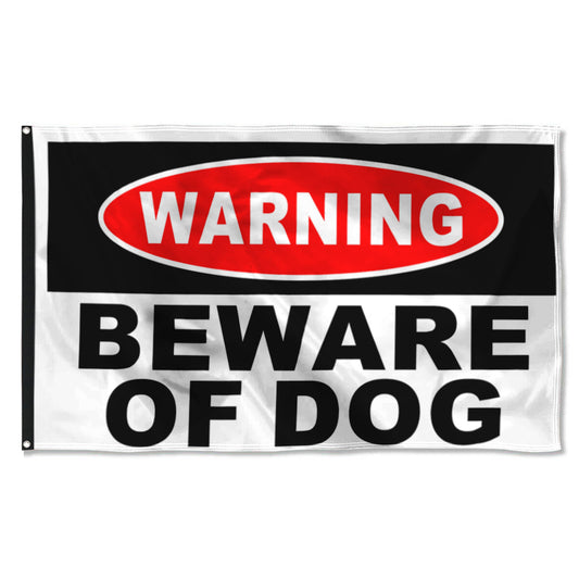 Fyon Warning Beware of DOG Flag  Indoor and Outdoor Banner