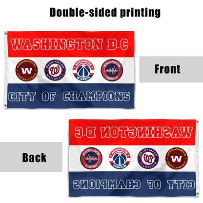 Fyon Washington D.C. City of Champions Sports Fans House Garden Yard flag Indoor and outdoor banner