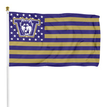 Fyon Washington  Huskies Stars and Stripes Flag Banner