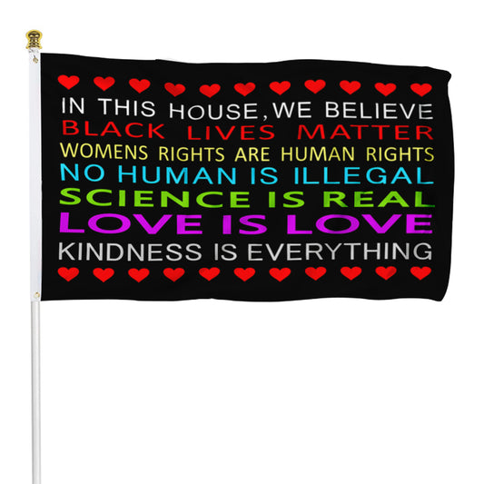 Fyon We Believe Black Lives Matter Love is Love Flag Banner