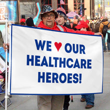 Fyon We Love Our Healthcare Hero Flag Indoor and Outdoor Banner