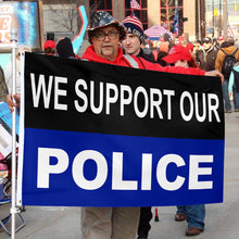 Fyon We Support Our Police Blue Flag Indoor and Outdoor Banner