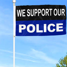 Fyon We Support Our Police Blue Flag Indoor and Outdoor Banner