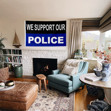 Fyon We Support Our Police Blue Flag Indoor and Outdoor Banner